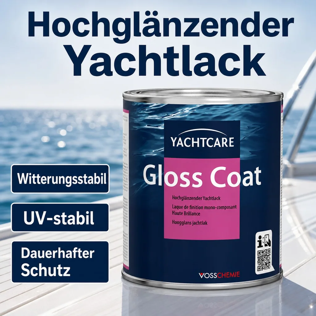 YACHTCARE Gloss Coat 750 ml grau hochglänzender Yachtlack
