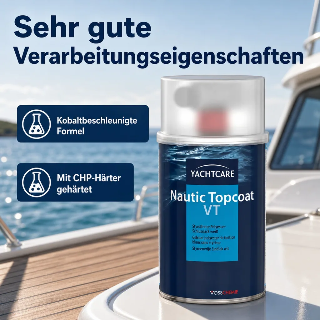 YACHTCARE Nautic Topcoat VT inkl. Härter 1000 g - Schlusslack weiß