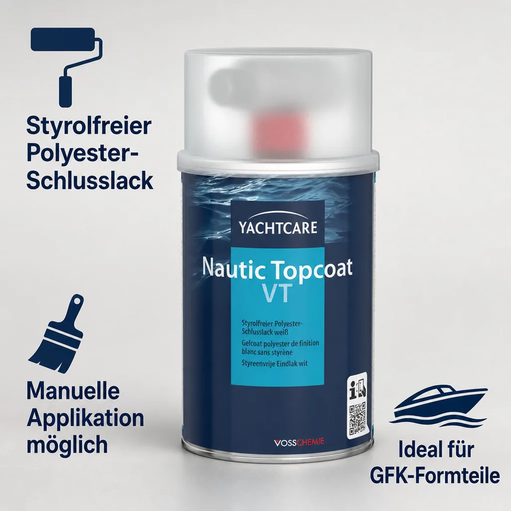 YACHTCARE Nautic Topcoat VT inkl. Härter 1000 g - Schlusslack weiß