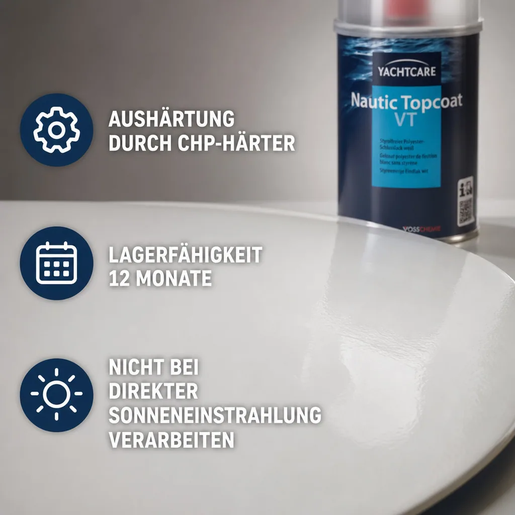 YACHTCARE Nautic Topcoat VT inkl. Härter 500 g - Schlusslack weiß