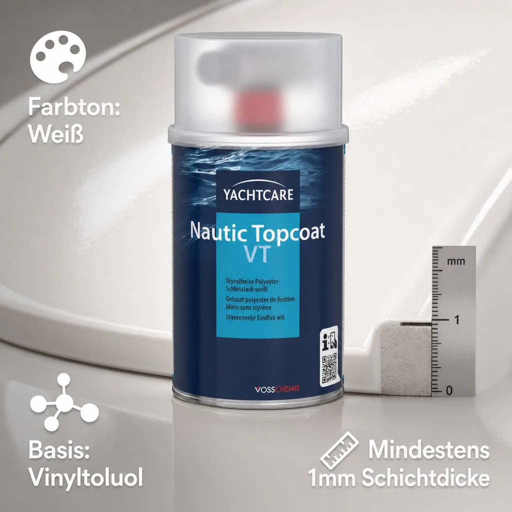 YACHTCARE Nautic Topcoat VT inkl. Härter 500 g - Schlusslack weiß