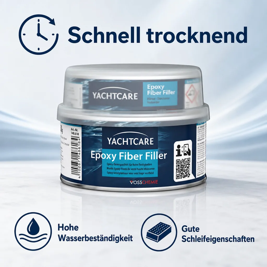 YACHTCARE Epoxy Fiber Filler 500 g faserverstärkter Expoxyspachtel