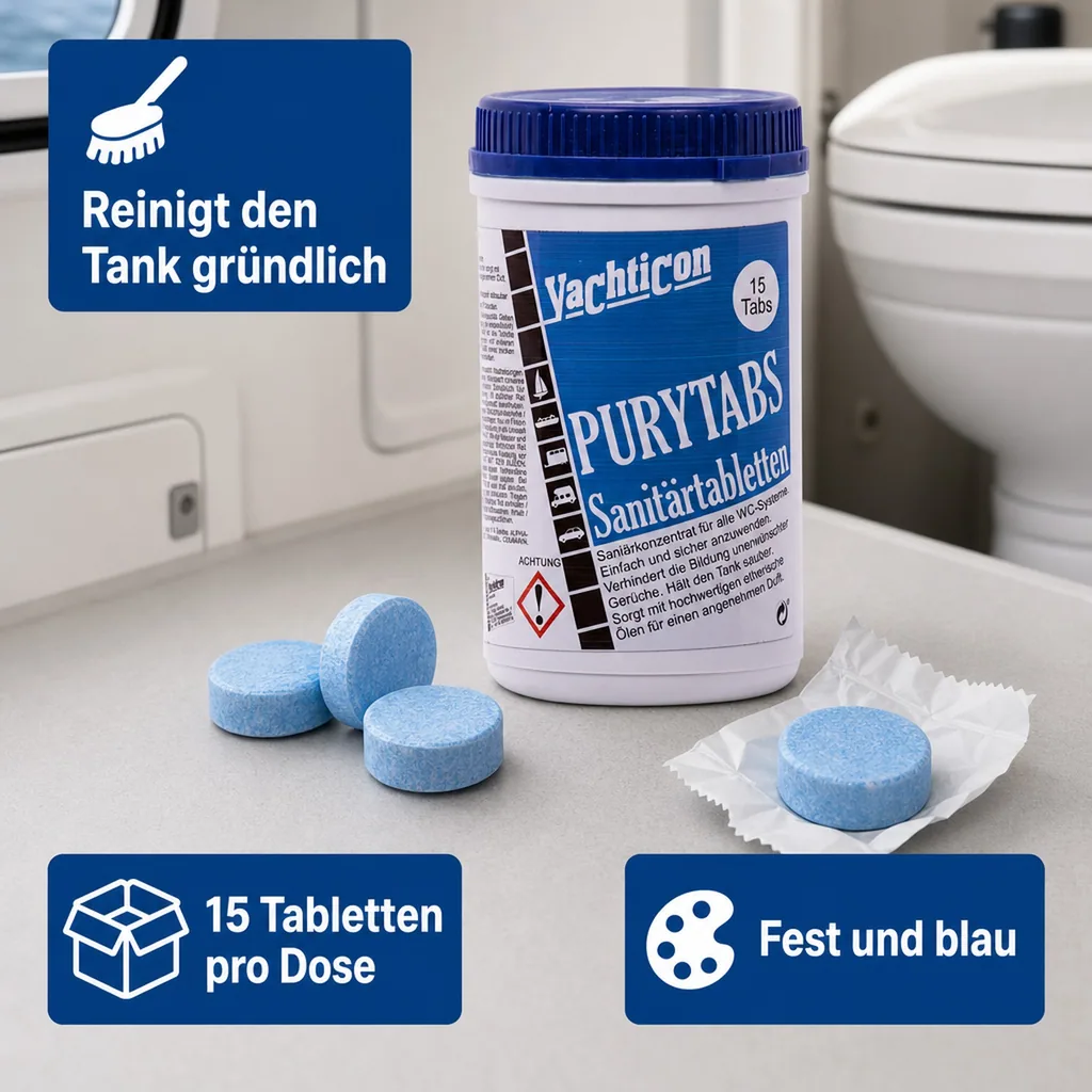 YACHTICON Pury Tabs Sanitärtabletten 15 Tabletten á 25g
