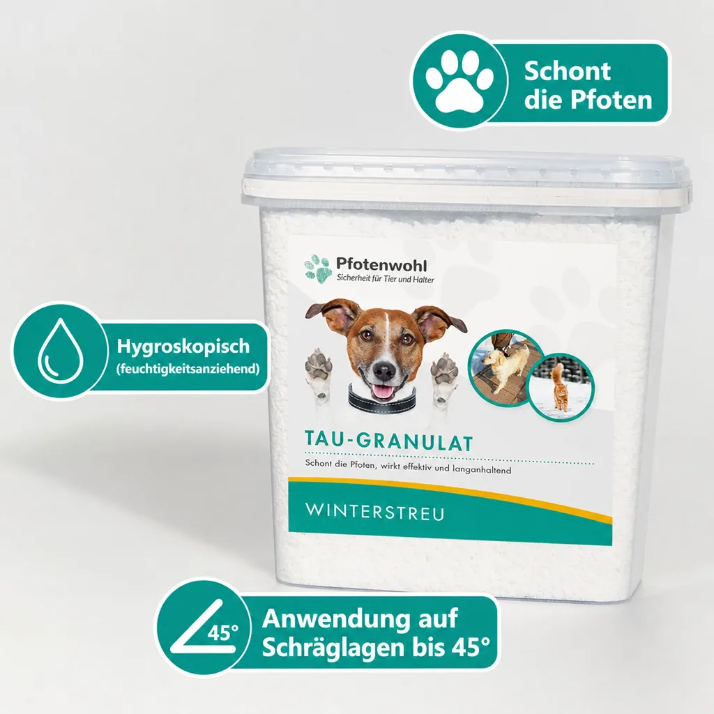 HOTREGA Tau-Granulat Pfotenwohl 5 kg Winterstreu á 96 Stück = 480 Kg 1 Palette