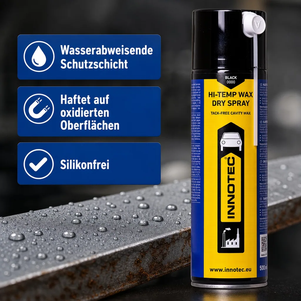 INNOTEC Hi Temp Wax Dry Sprühdose 500 ml schwarz