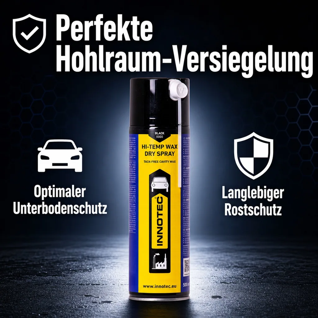 INNOTEC Hi Temp Wax Dry Sprühdose 500 ml schwarz