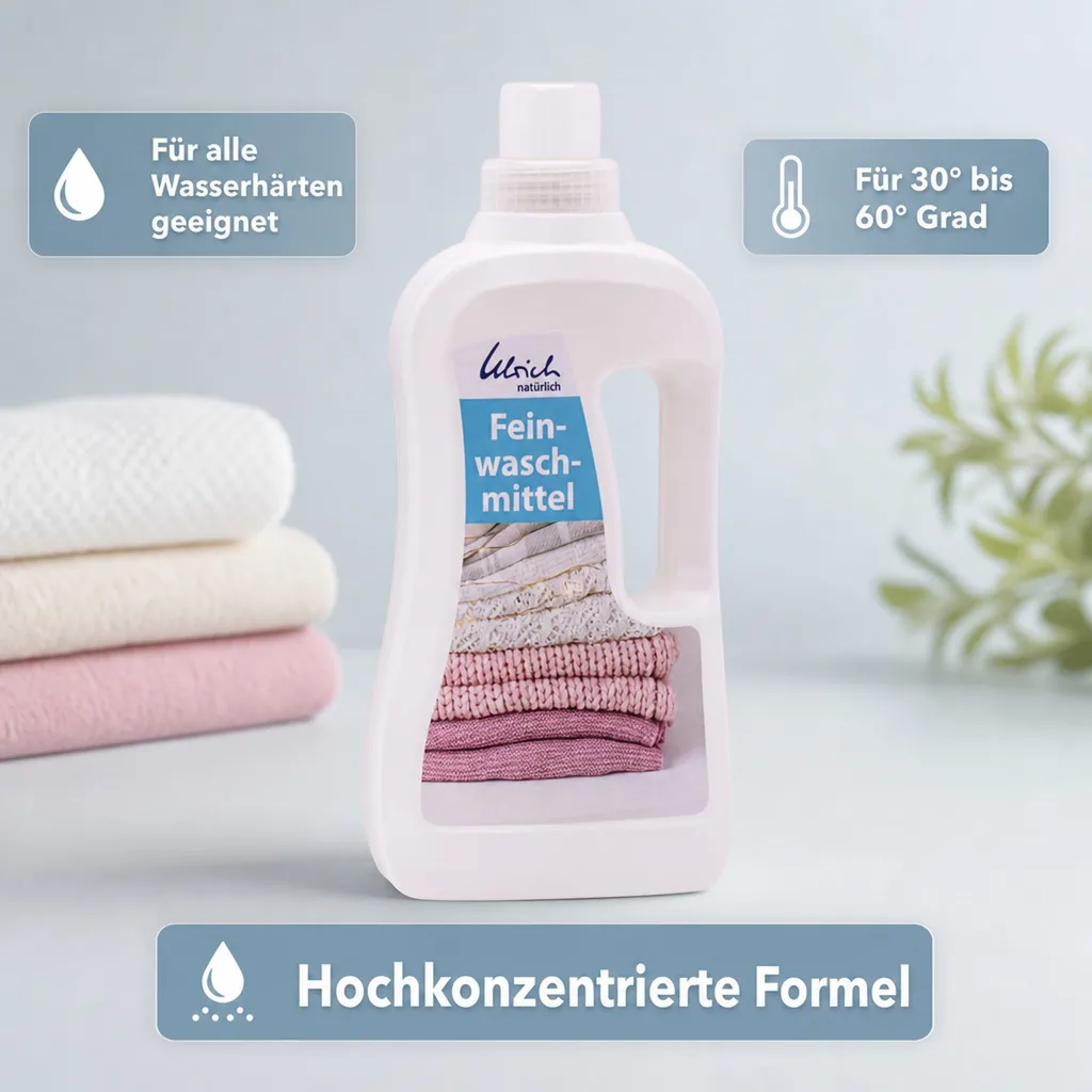 ULRICH natürlich Feinwaschmittel 1 Liter NCP-vegan zertifiziert