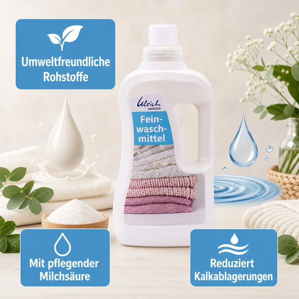 ULRICH natürlich Feinwaschmittel 1 Liter NCP-vegan zertifiziert