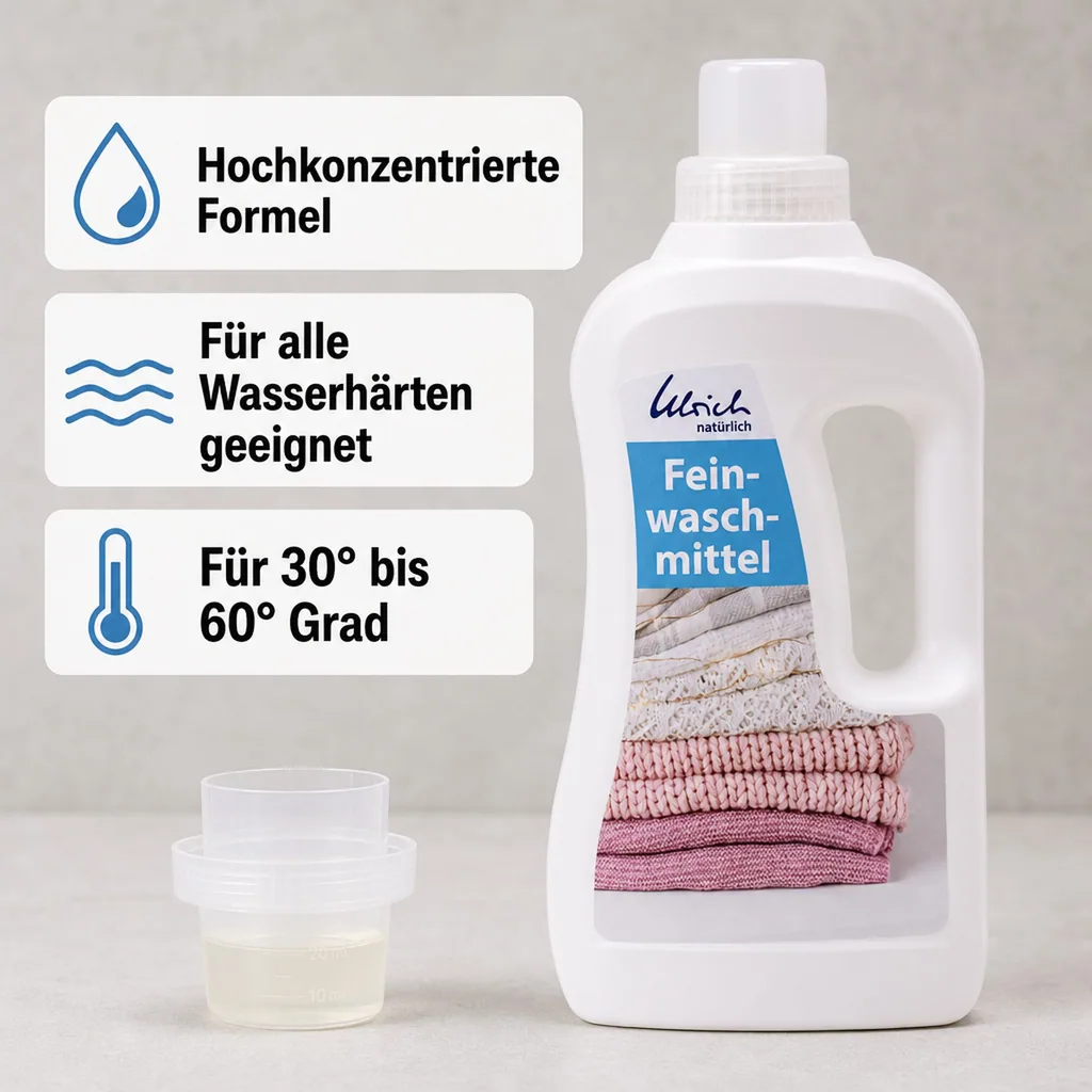 ULRICH natürlich Feinwaschmittel 1 Liter NCP-vegan zertifiziert