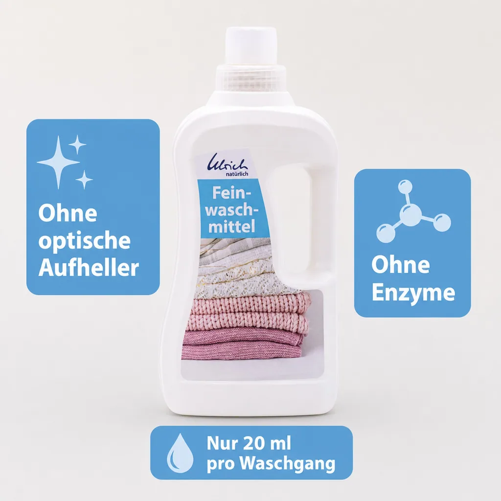 ULRICH natürlich Feinwaschmittel 1 Liter NCP-vegan zertifiziert