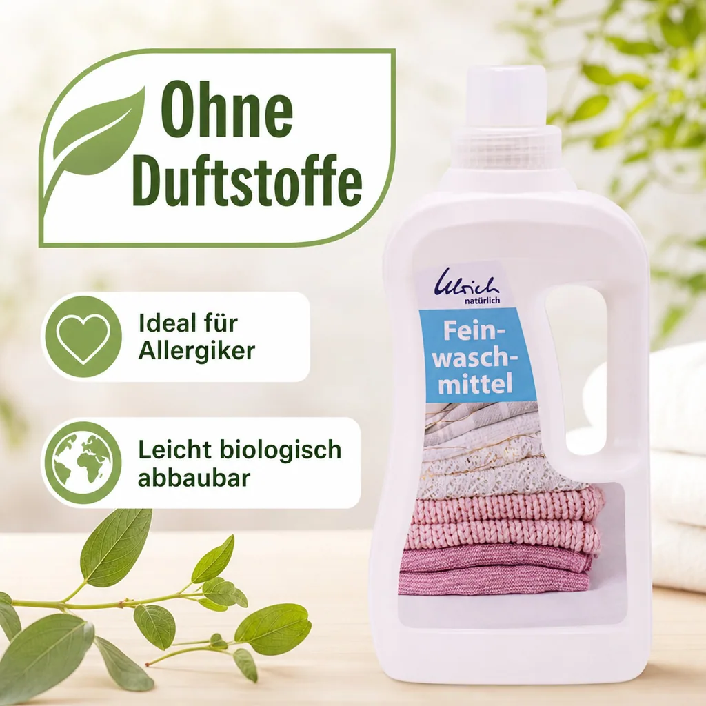 ULRICH natürlich Feinwaschmittel 1 Liter NCP-vegan zertifiziert