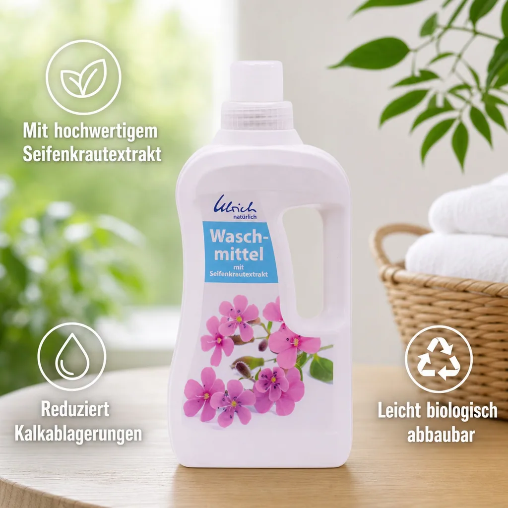 ULRICH natürlich Waschmittel mit Seifenkrautextralt 1 Liter flüssig