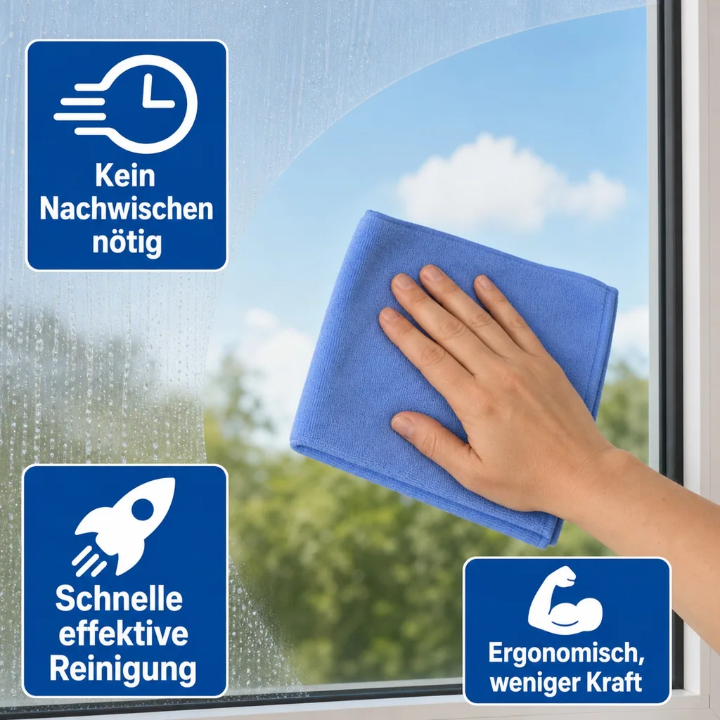 HOTREGA Mikrofasertuch 40 x 40 cm blau extra starke Qualität 20 Stück Packung