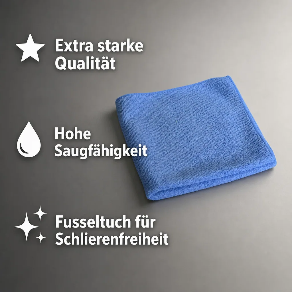 HOTREGA Mikrofasertuch 40 x 40 cm blau extra starke Qualität 20 Stück Packung
