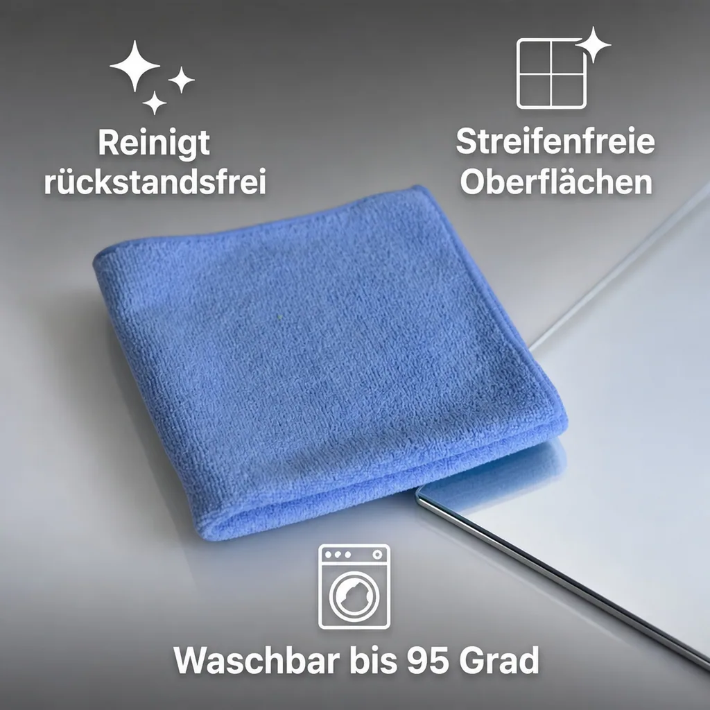 HOTREGA Mikrofasertuch 40 x 40 cm blau extra starke Qualität 20 Stück Packung