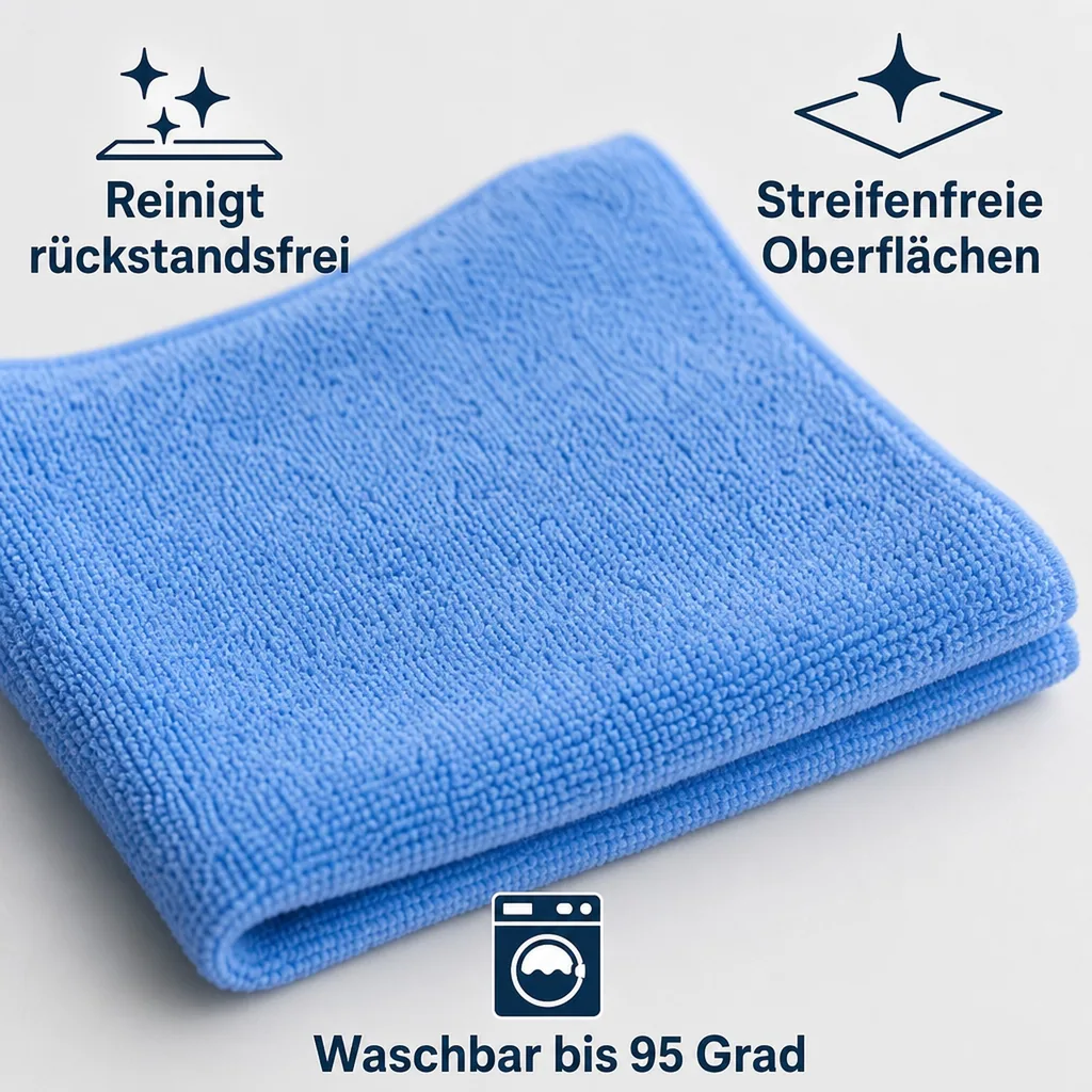 HOTREGA Mikrofasertuch 40 x 40 cm blau extra starke Qualität 20 Stück Packung