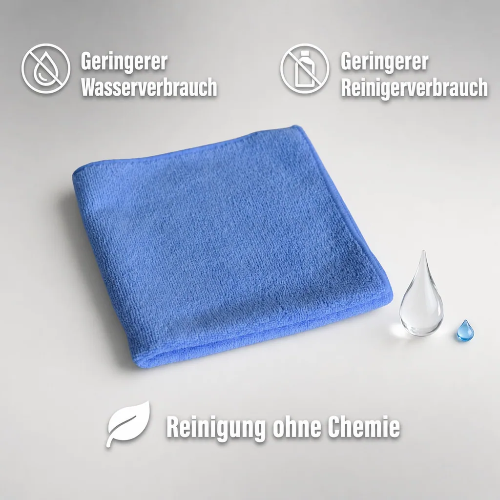 HOTREGA Mikrofasertuch 40 x 40 cm blau extra starke Qualität 20 Stück Packung