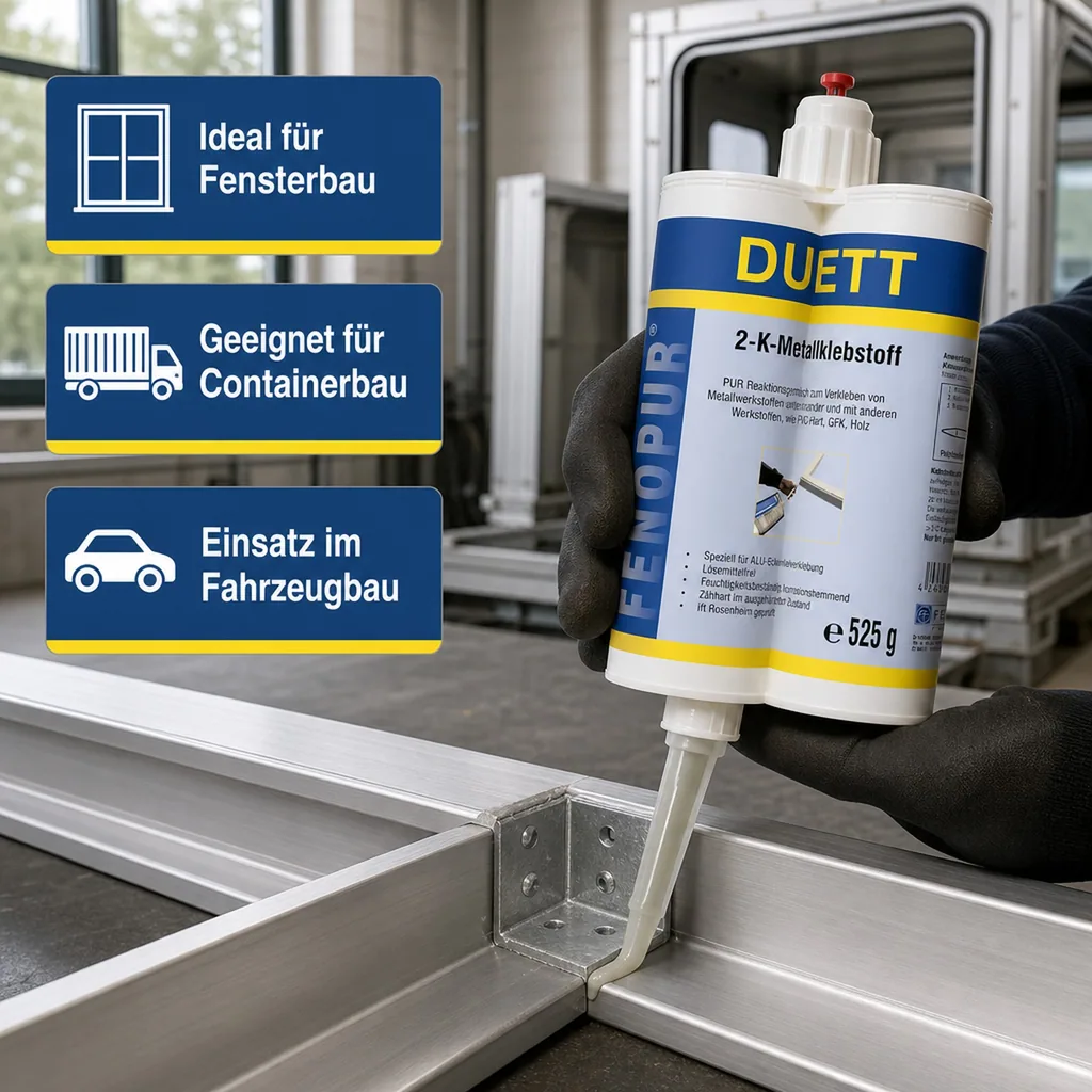 FENOPLAST Fenopur 2-K PU-Klebstoff Duett auf PU Basis 525 g grau