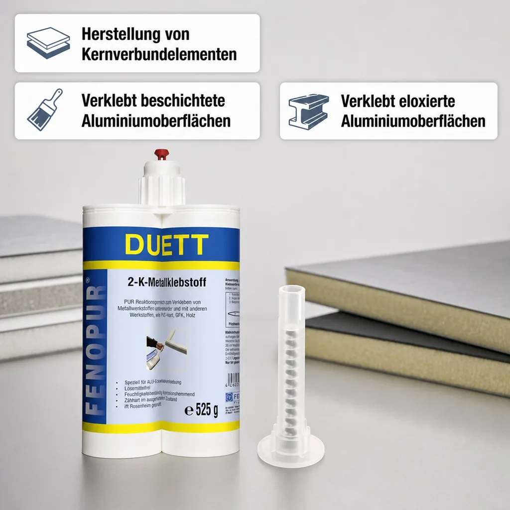 FENOPLAST Fenopur 2-K PU-Klebstoff Duett auf PU Basis 525 g grau