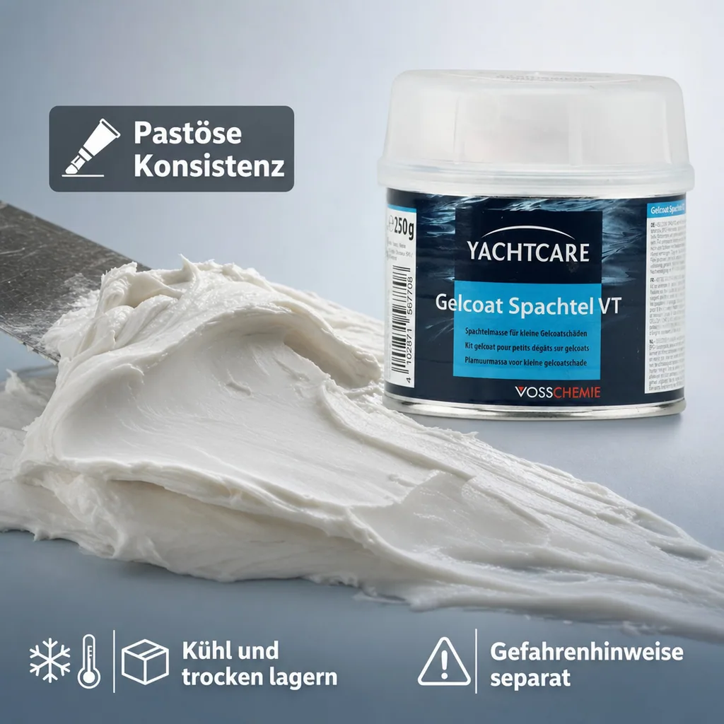 YACHTCARE Gelcoat Spachtel VT 250 g weiß