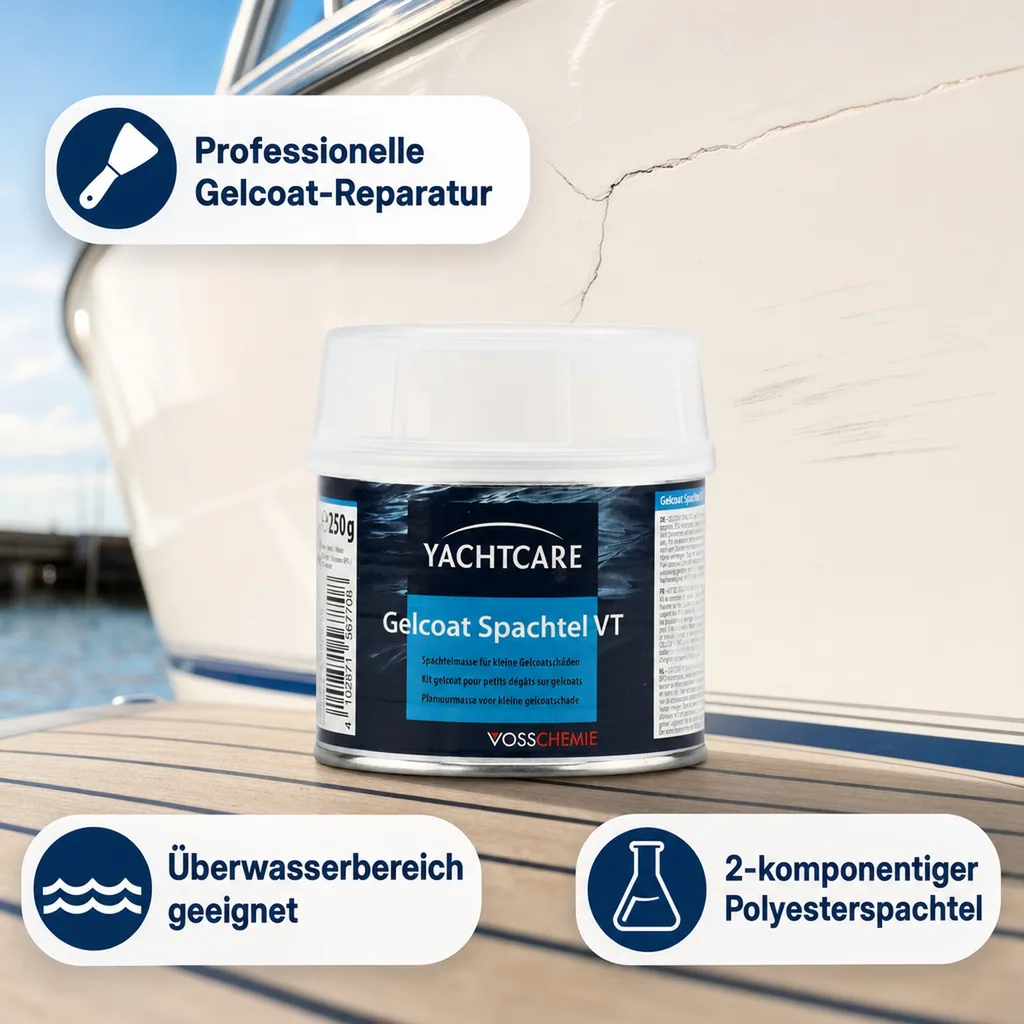 YACHTCARE Gelcoat Spachtel VT 250 g weiß