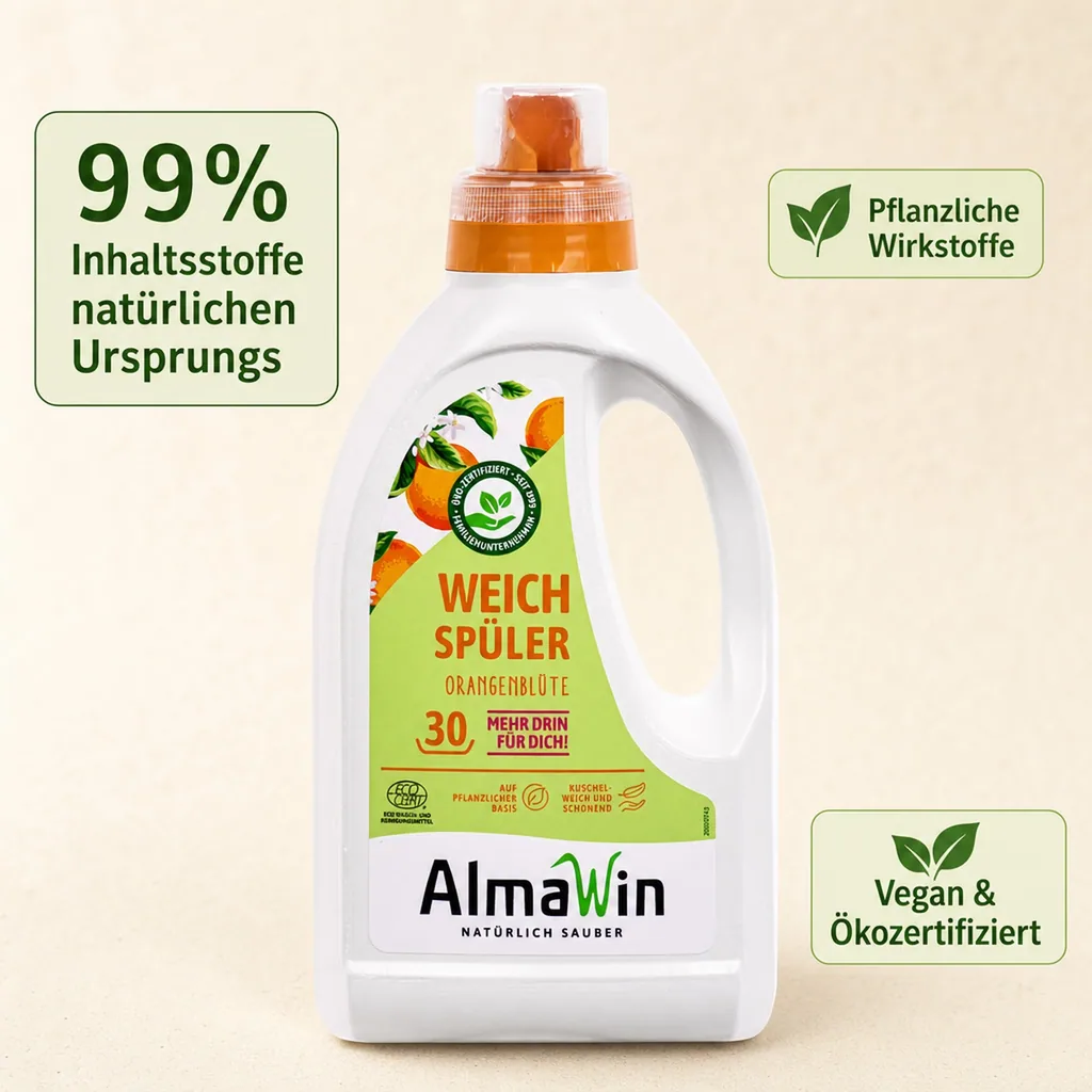ALMAWIN Weichspüler 750 ml mit Orangenblüte