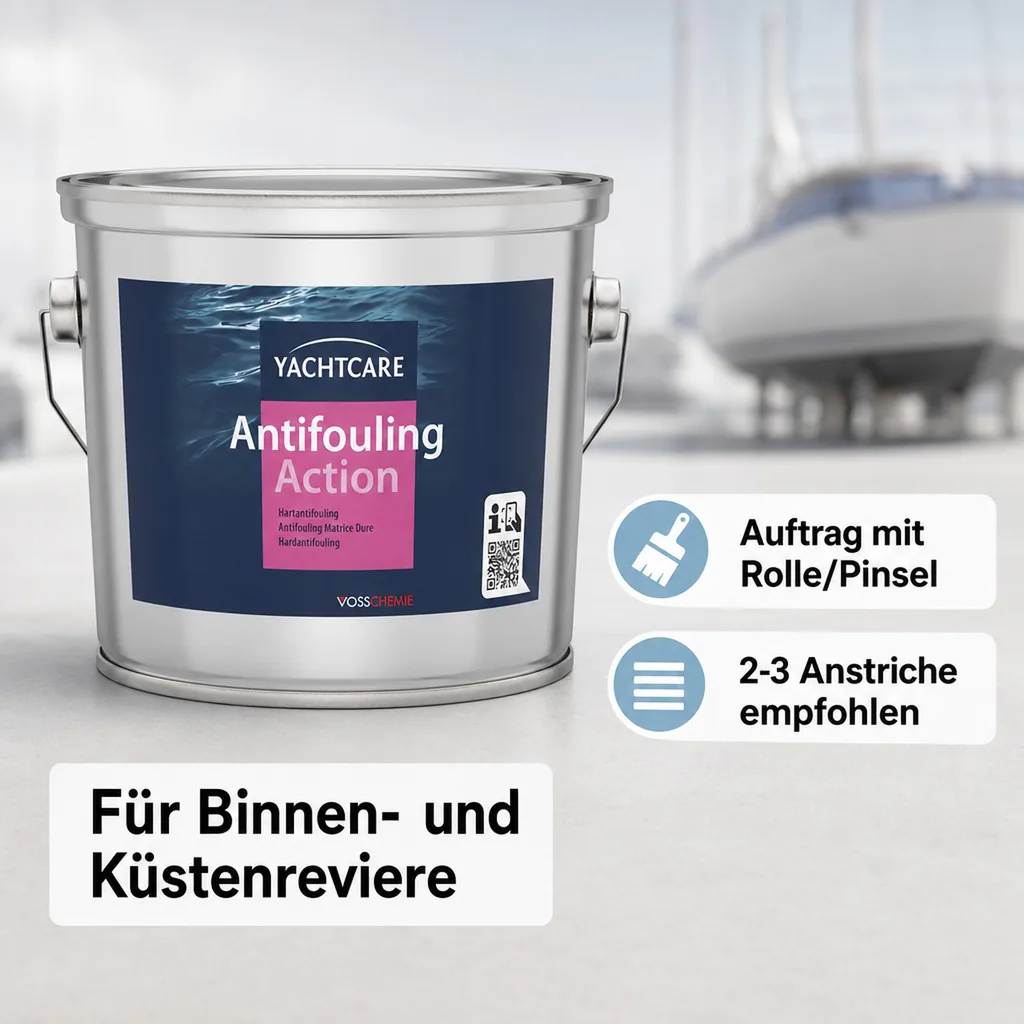 YACHTCARE Antifouling Action Hard AF 2,5 Liter off white grau-weiß