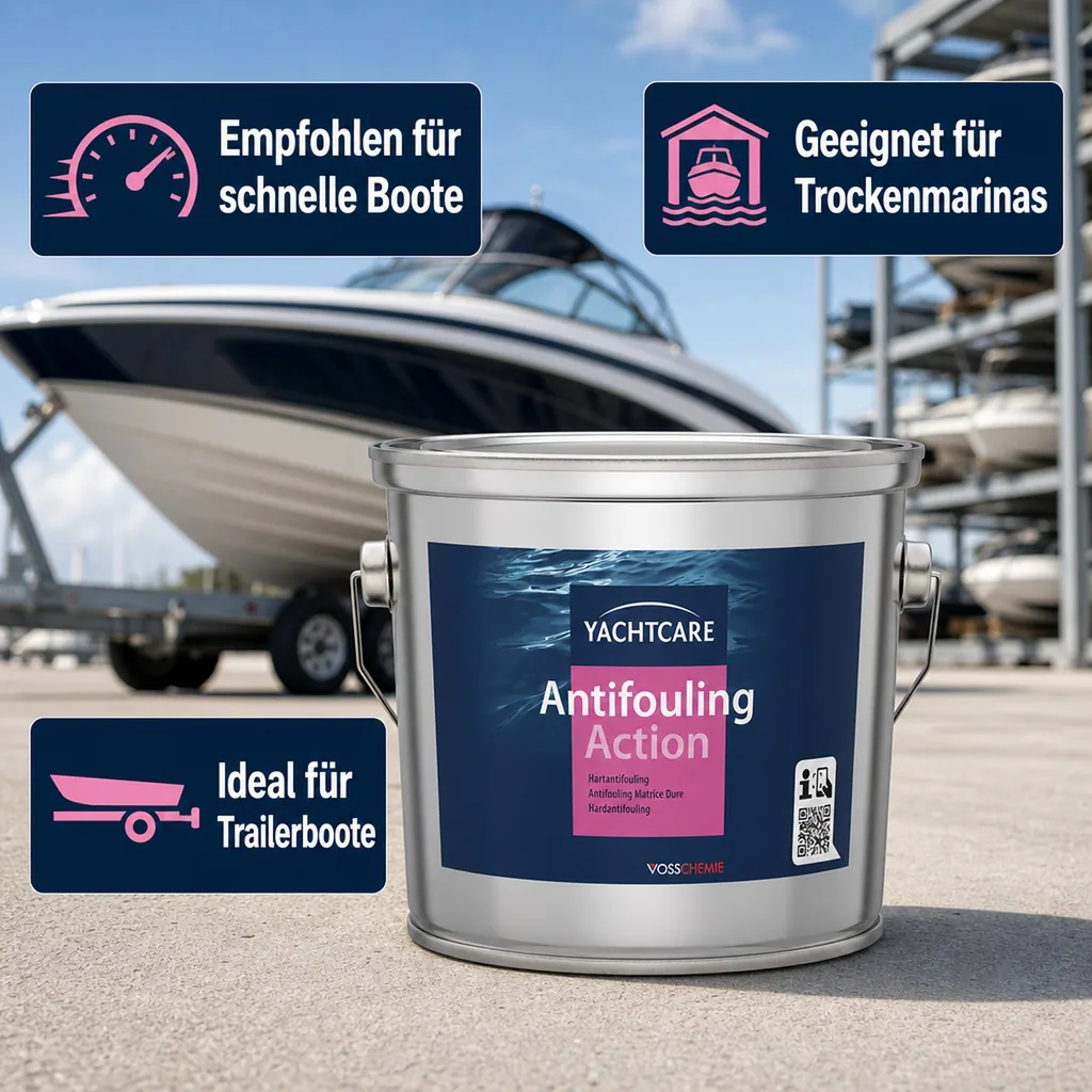 YACHTCARE Antifouling Action Hard AF 2,5 Liter off white grau-weiß