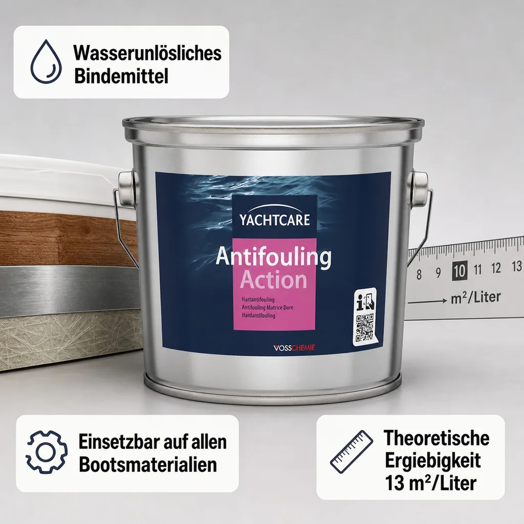 YACHTCARE Antifouling Action Hard AF 2,5 Liter off white grau-weiß