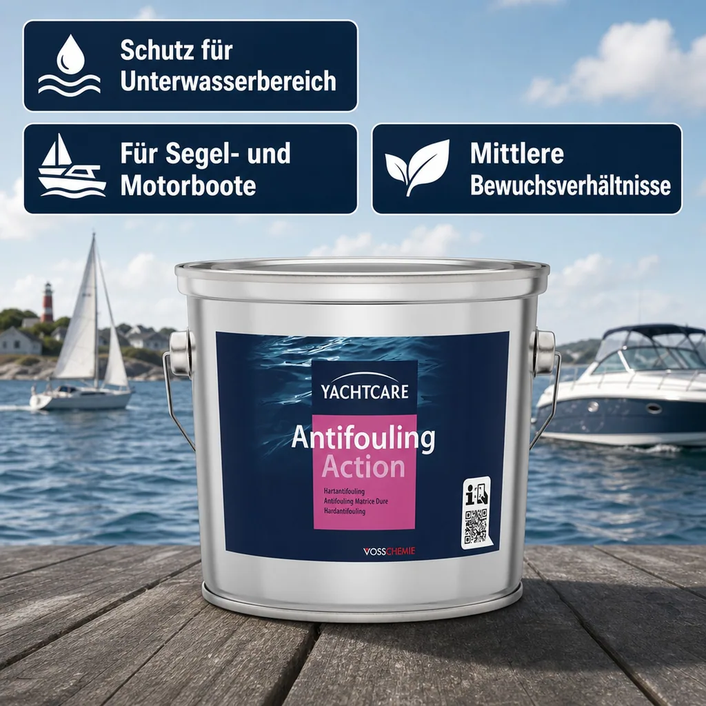 YACHTCARE Antifouling Action Hard AF 2,5 Liter rot