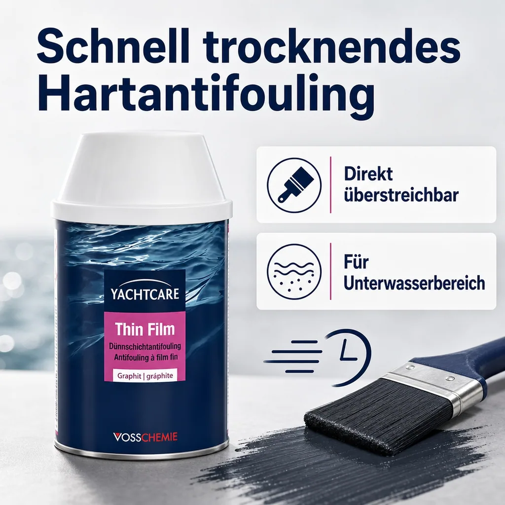 YACHTCARE Thin Film Dünnschicht Antifouling 750 ml graphit