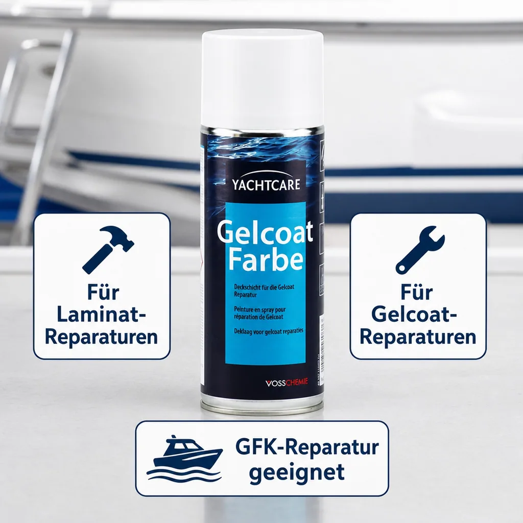 YACHTCARE Gelcoat Farbe RAL 9010 reinweiß 400 ml Aerosolspraydose