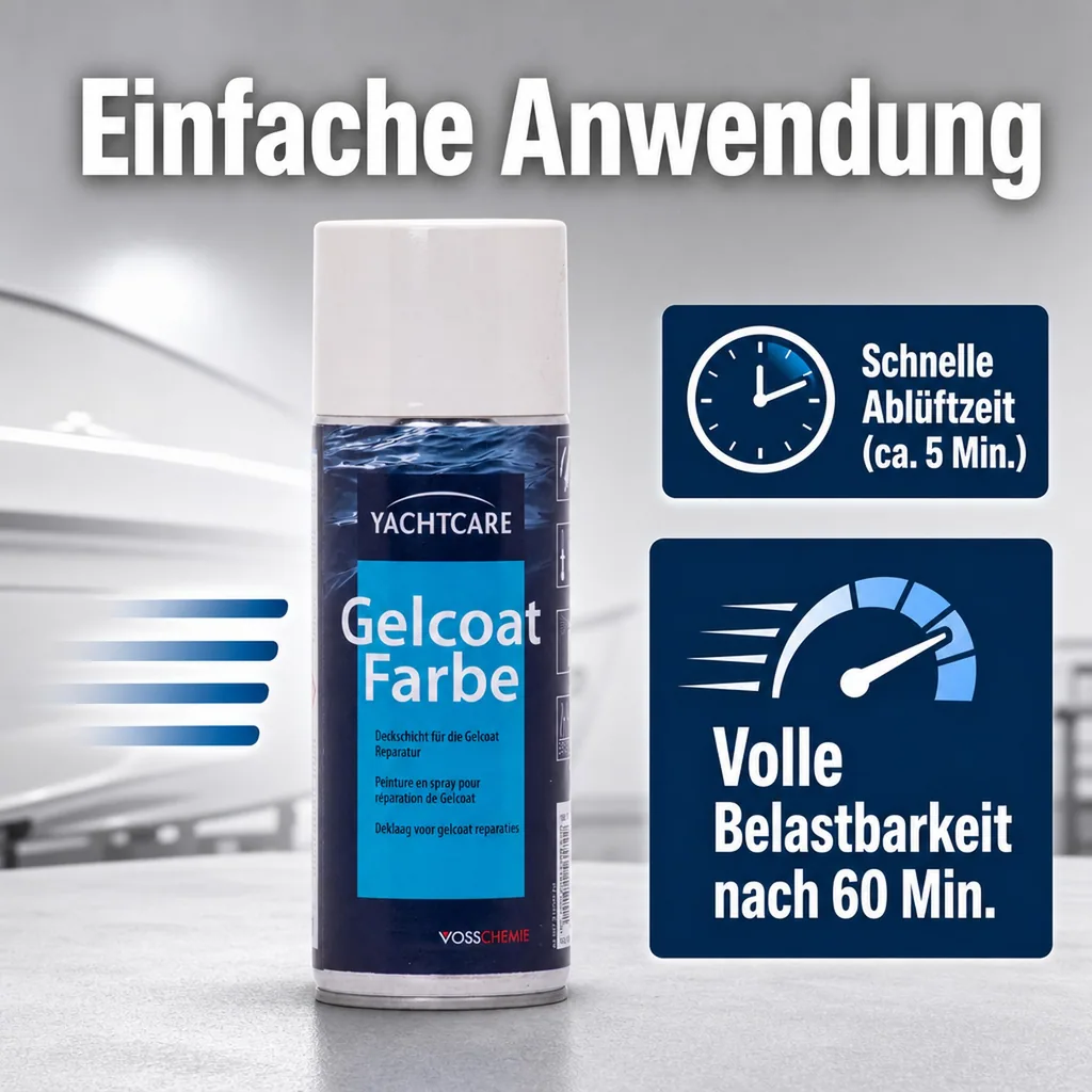 YACHTCARE Gelcoat Farbe RAL 9001 cremeweiß 400 ml Aerosolspraydose