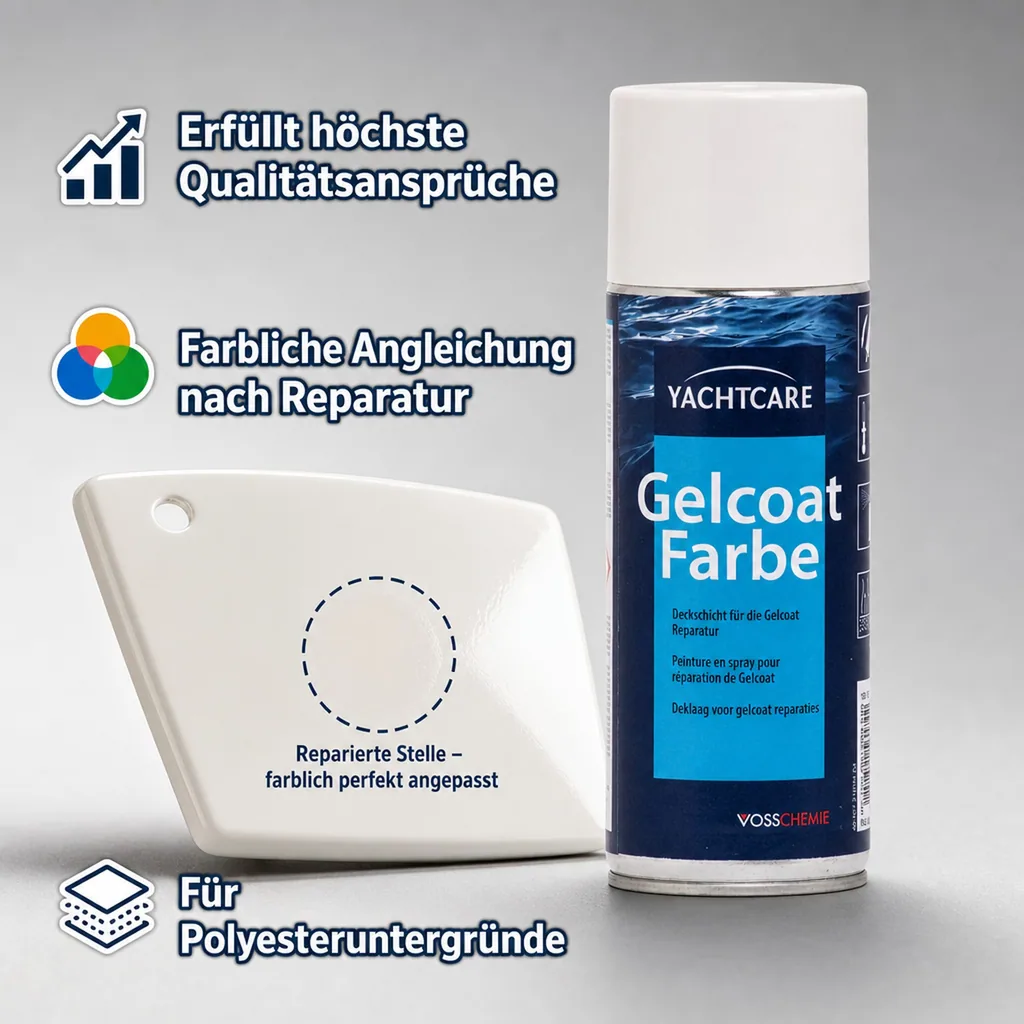 YACHTCARE Gelcoat Farbe RAL 9001 cremeweiß 400 ml Aerosolspraydose