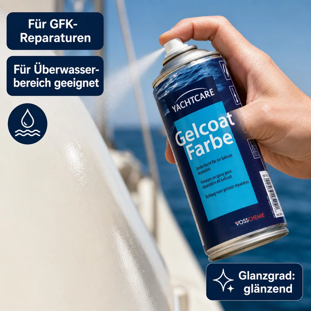 YACHTCARE Gelcoat Farbe RAL 9001 cremeweiß 400 ml Aerosolspraydose