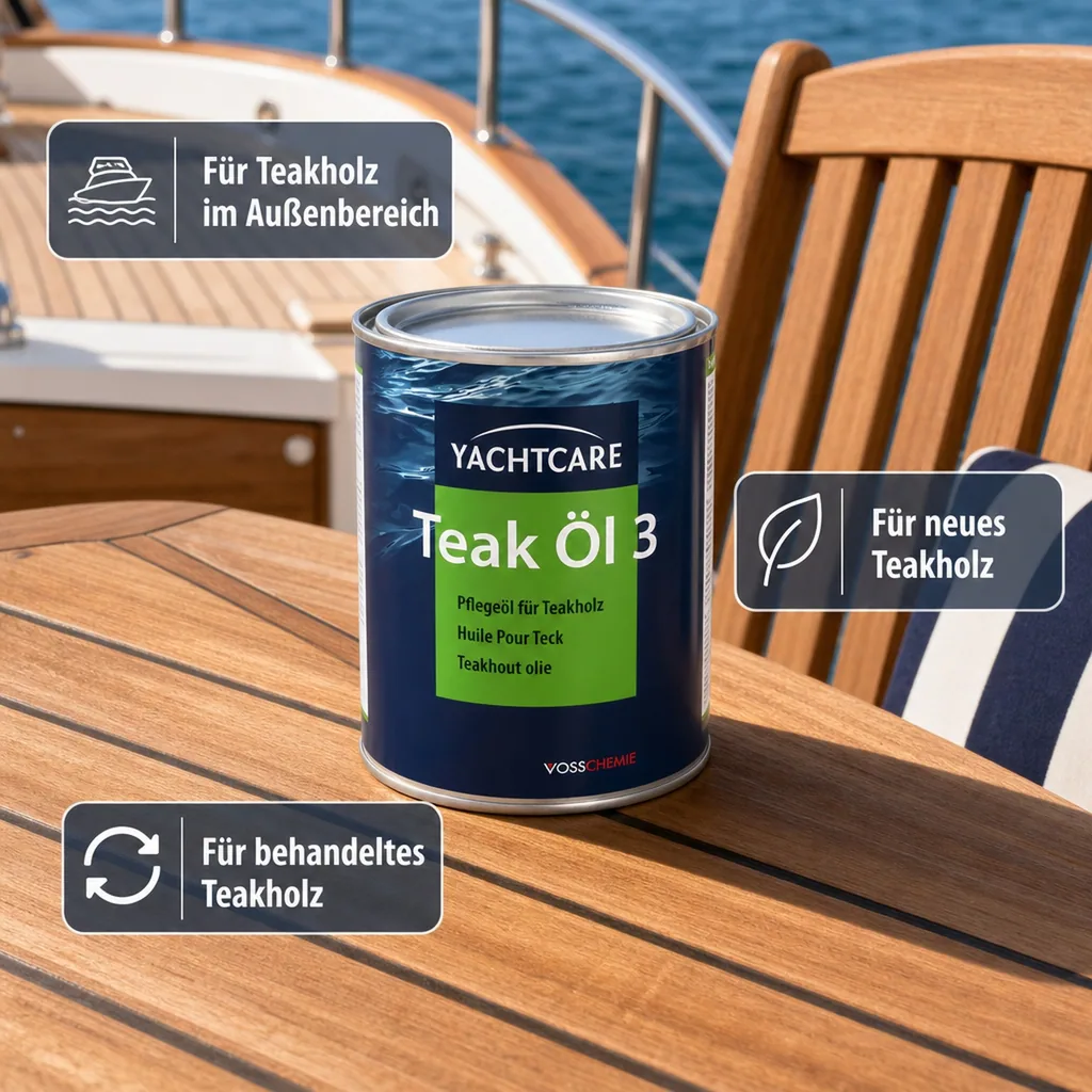 YACHTCARE Teak Öl 3 1 Liter
