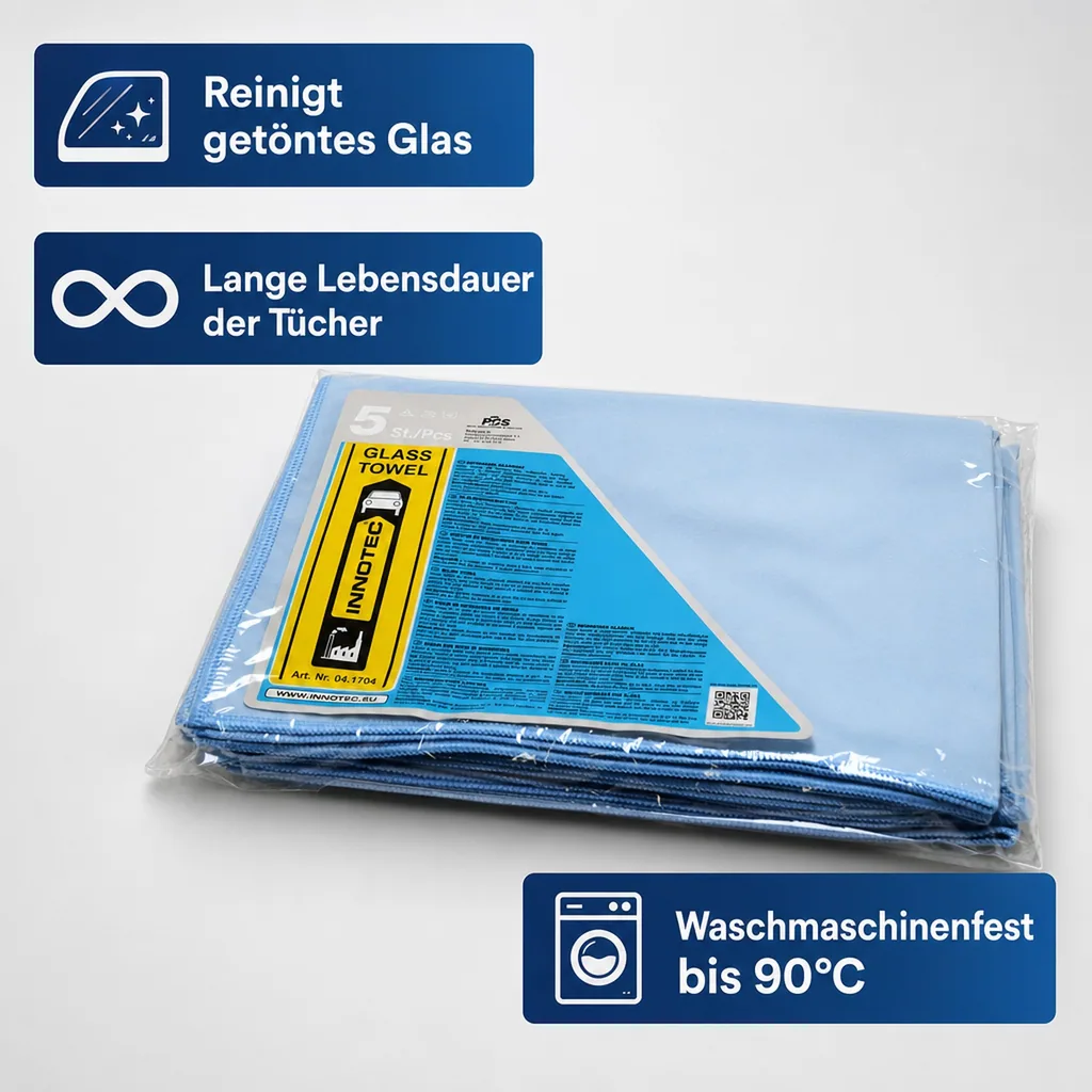 INNOTEC Glass Towel blau 5 Stück Packung 04.174