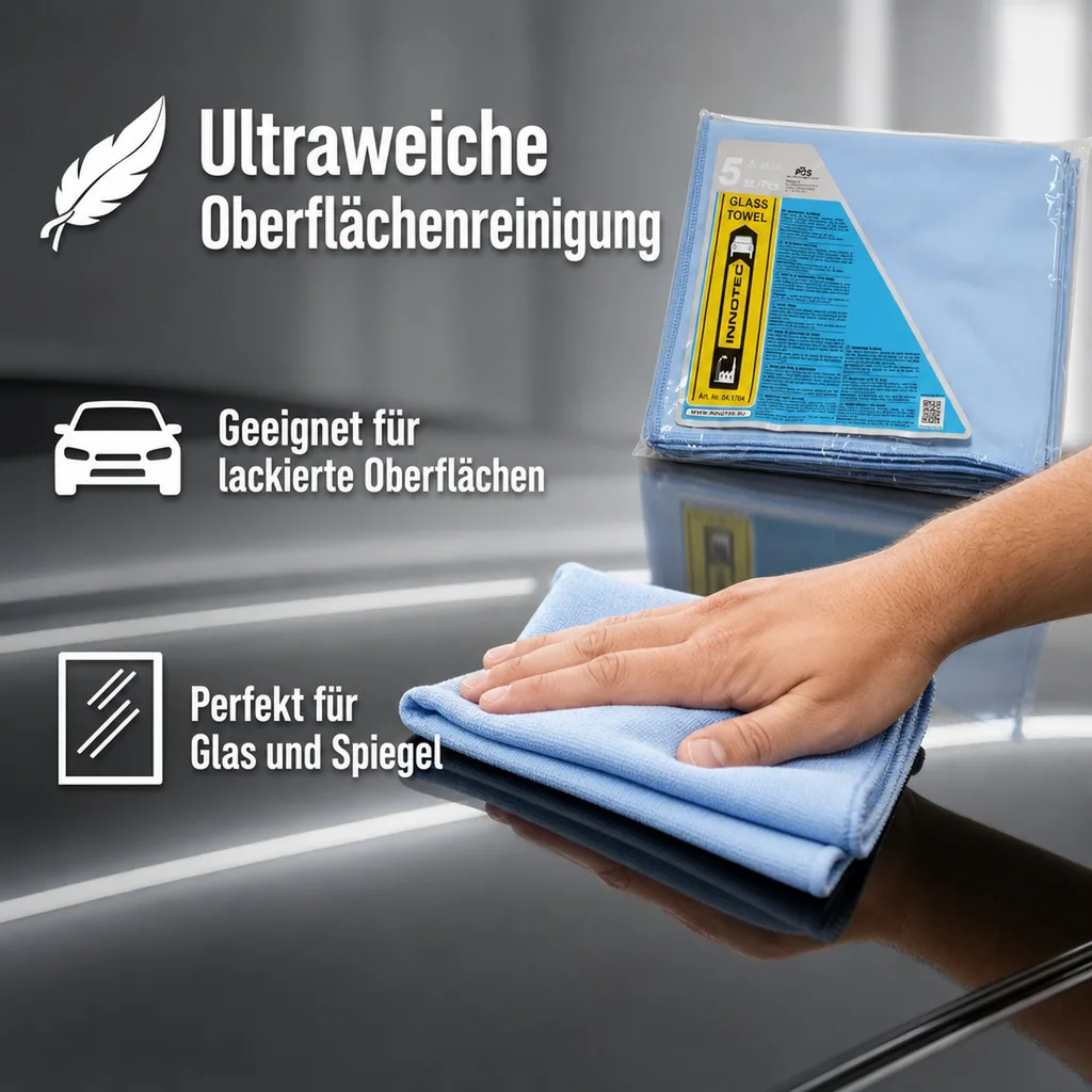 INNOTEC Glass Towel blau 5 Stück Packung 04.174