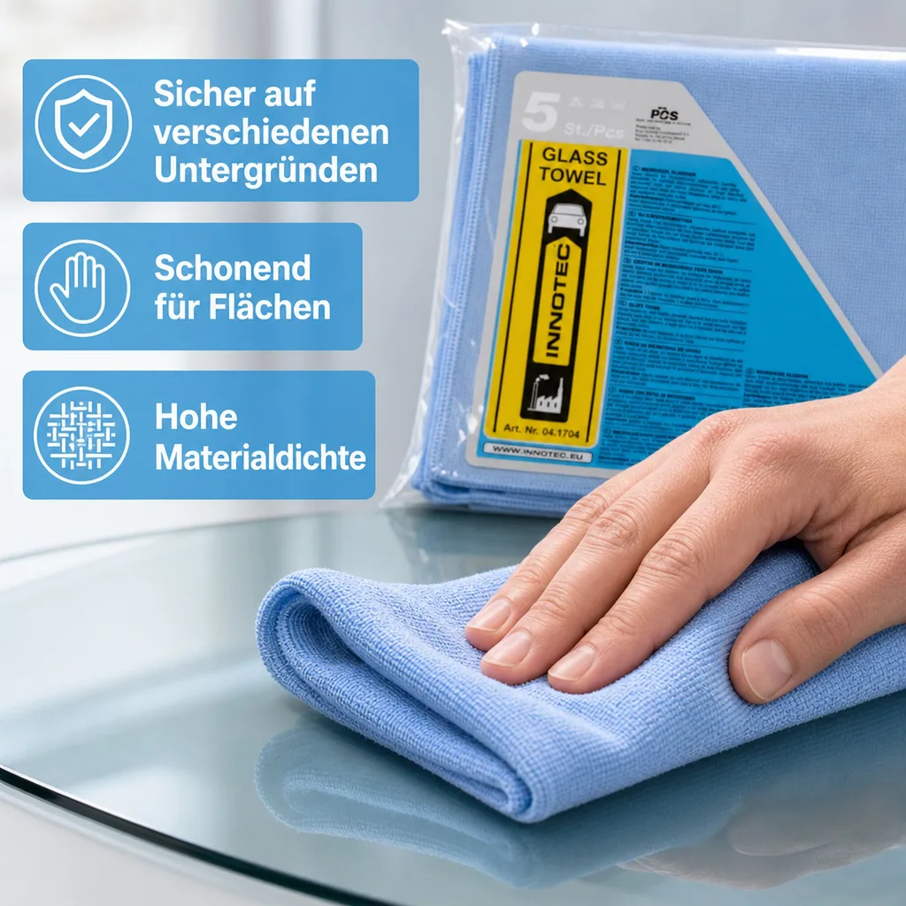 INNOTEC Glass Towel blau 5 Stück Packung 04.174