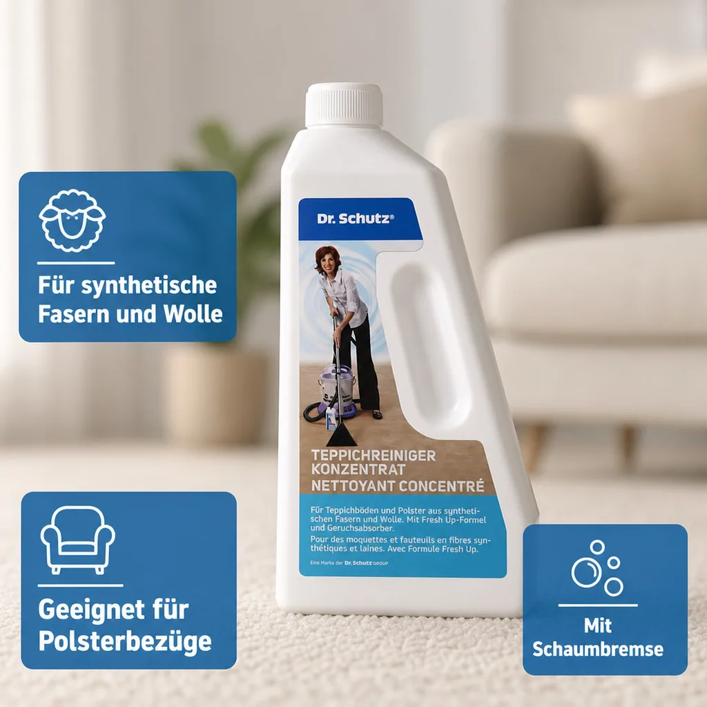DR. SCHUTZ Teppichreiniger 750 ml Konzentrat reicht für ca. 50 m²