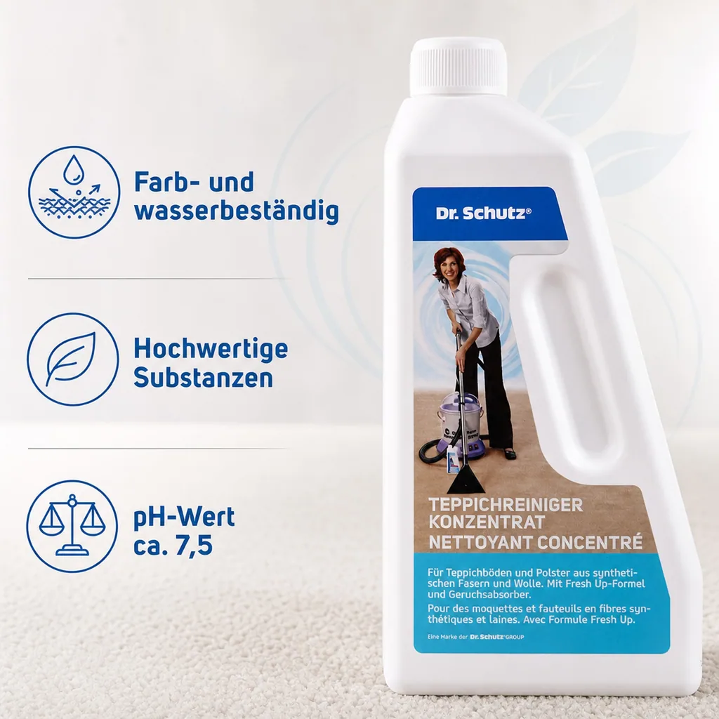 DR. SCHUTZ Teppichreiniger 750 ml Konzentrat reicht für ca. 50 m²