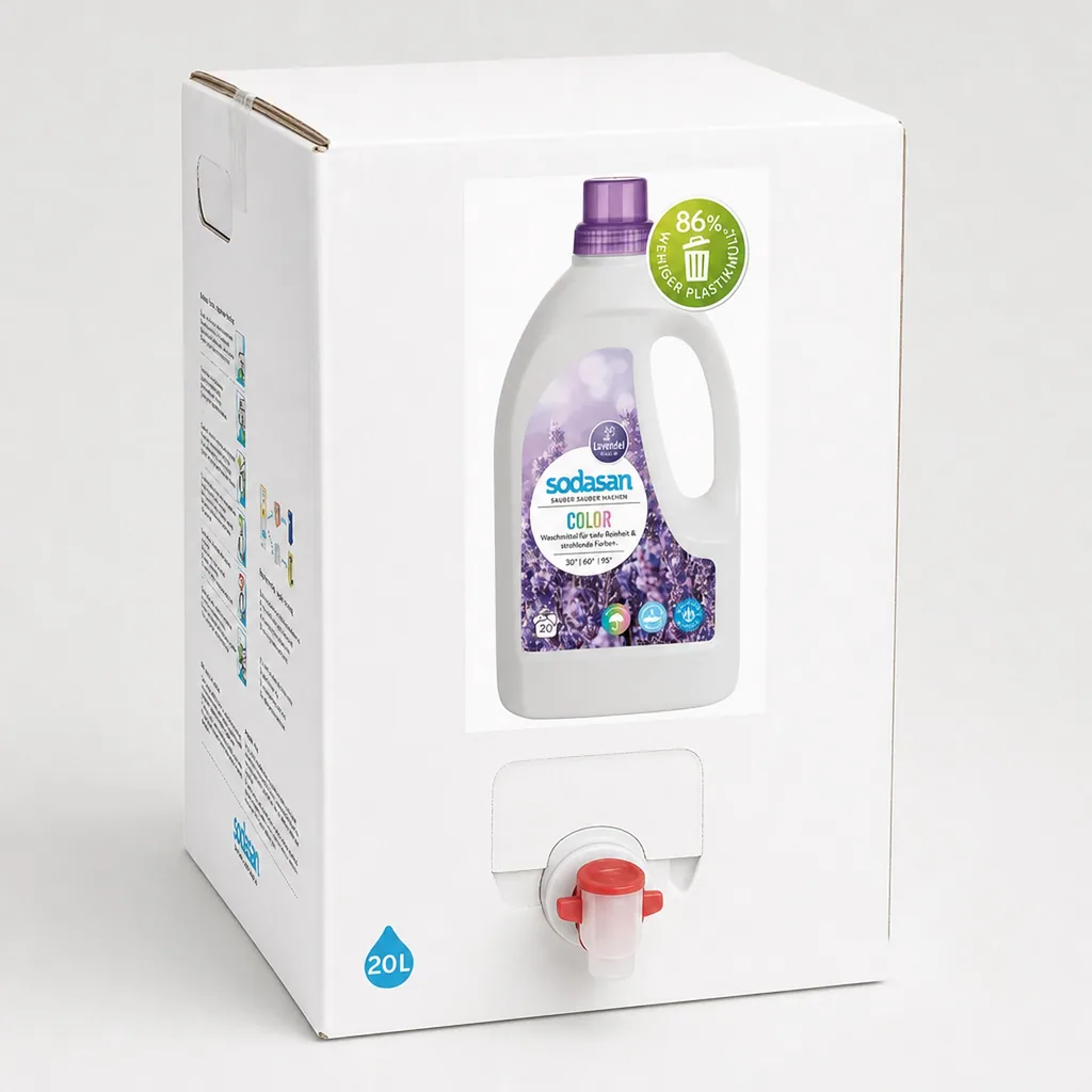 SODASAN COLOR Flüssigwaschmittel Lavendel 20 Liter Bag in Box