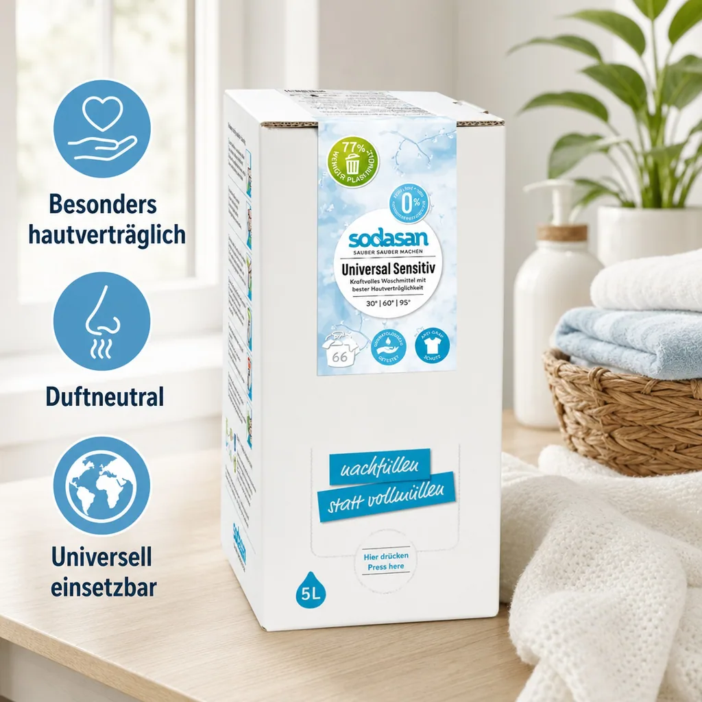 SODASAN Universal Waschmittel sensitive 5 Liter Bag in Box