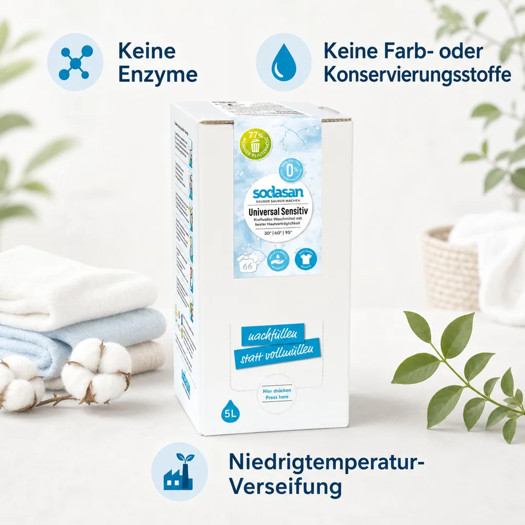 SODASAN Universal Waschmittel sensitive 5 Liter Bag in Box
