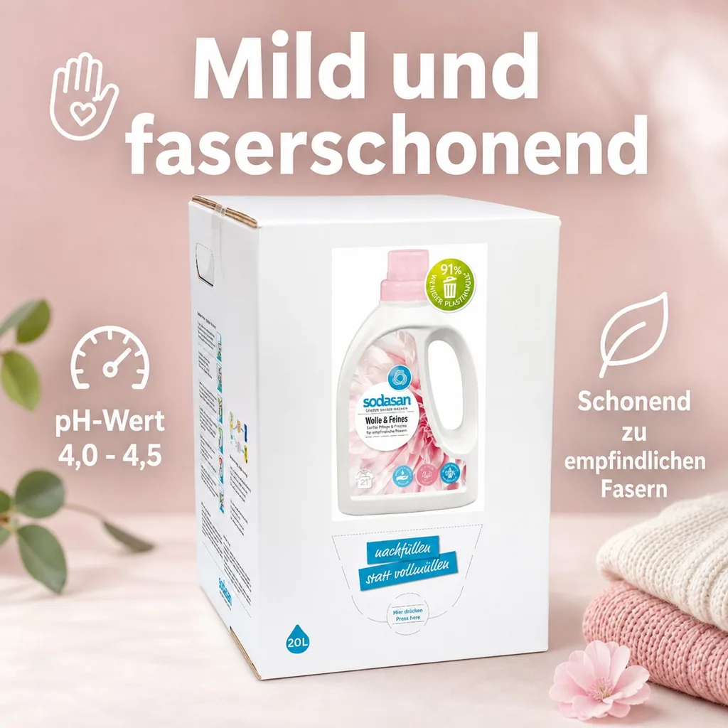 SODASAN Woll- & Feines Flüssigwaschmittel 20 Liter Bag in Box