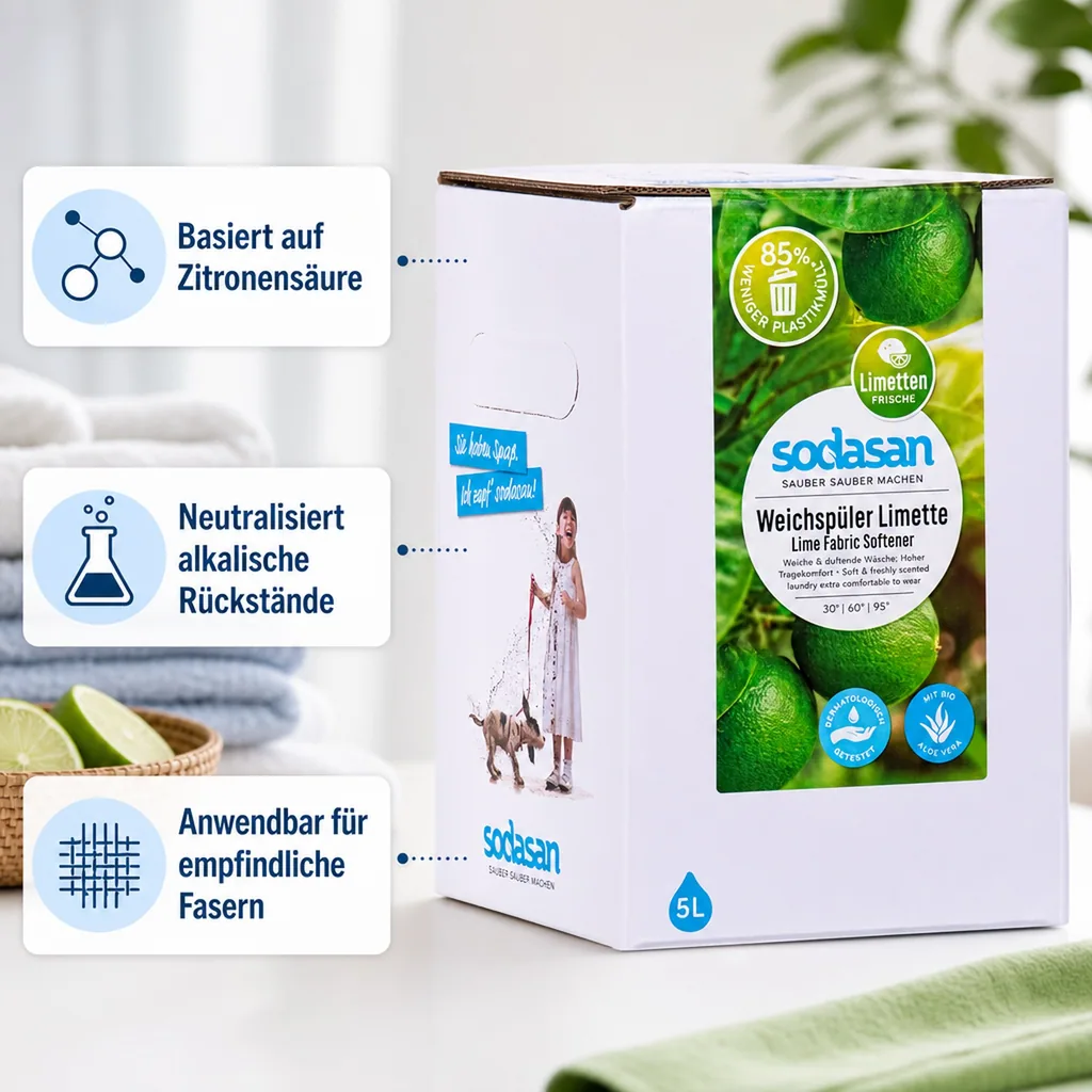 SODASAN Weichspüler Limette 5 Liter Bag in Box