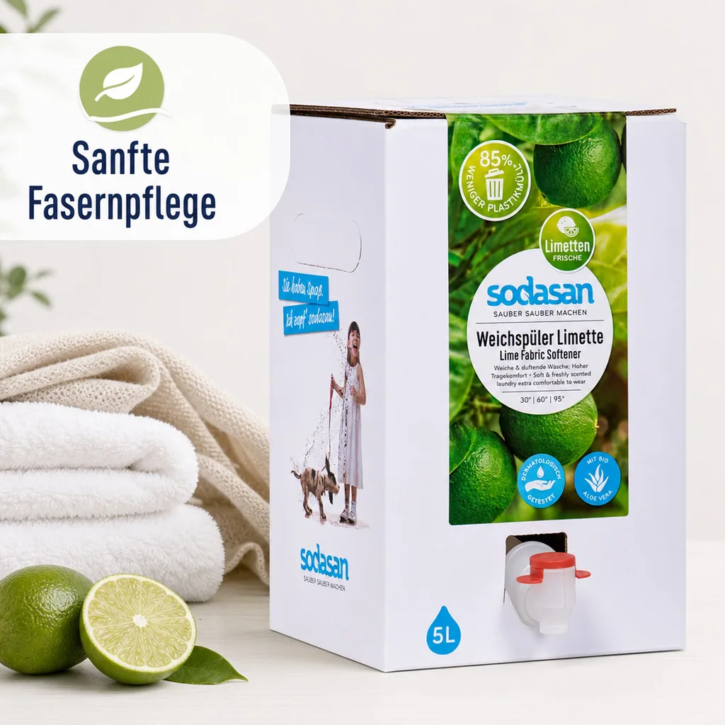 SODASAN Weichspüler Limette 5 Liter Bag in Box