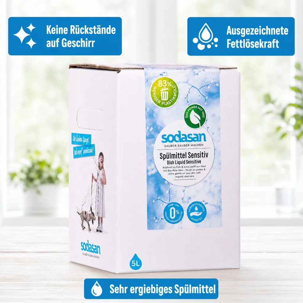 SODASAN Spülmittel Sensitive 5 Liter Bag in Box