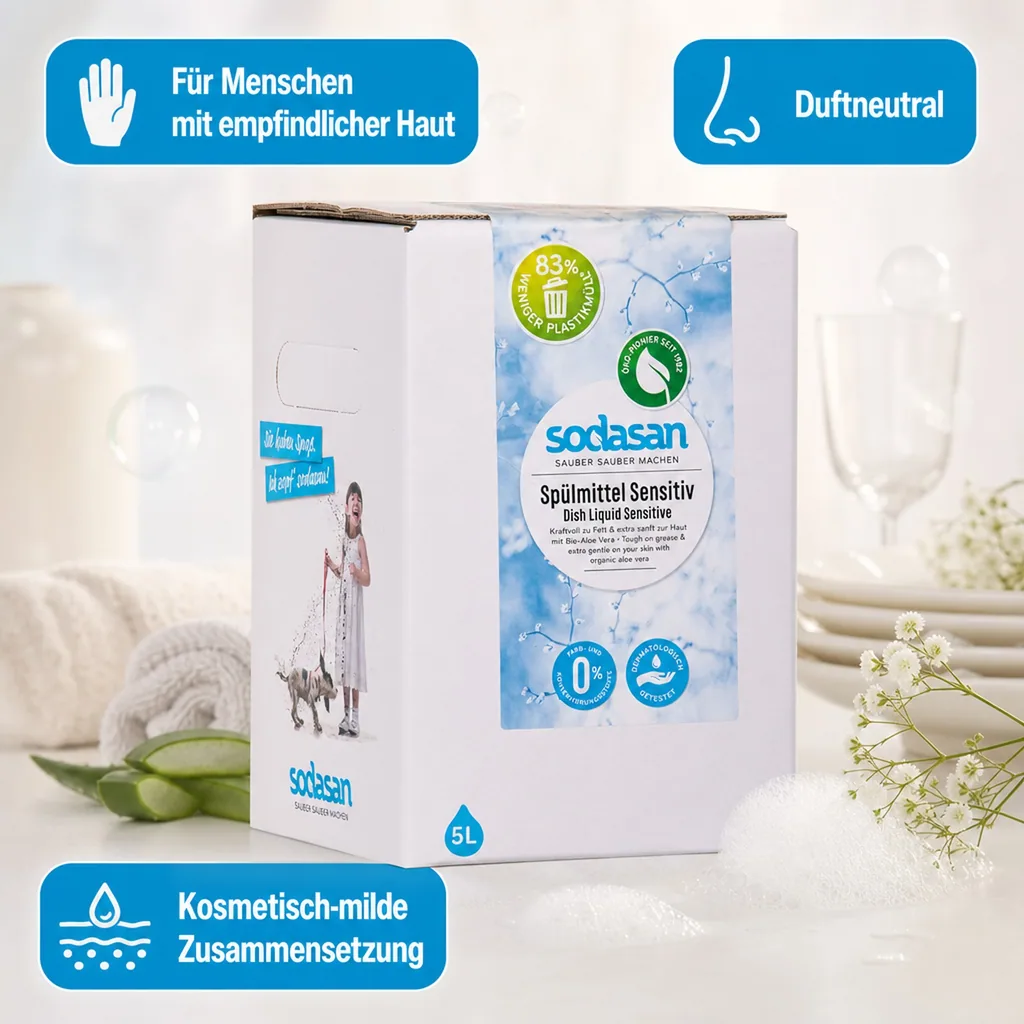 SODASAN Spülmittel Sensitive 5 Liter Bag in Box