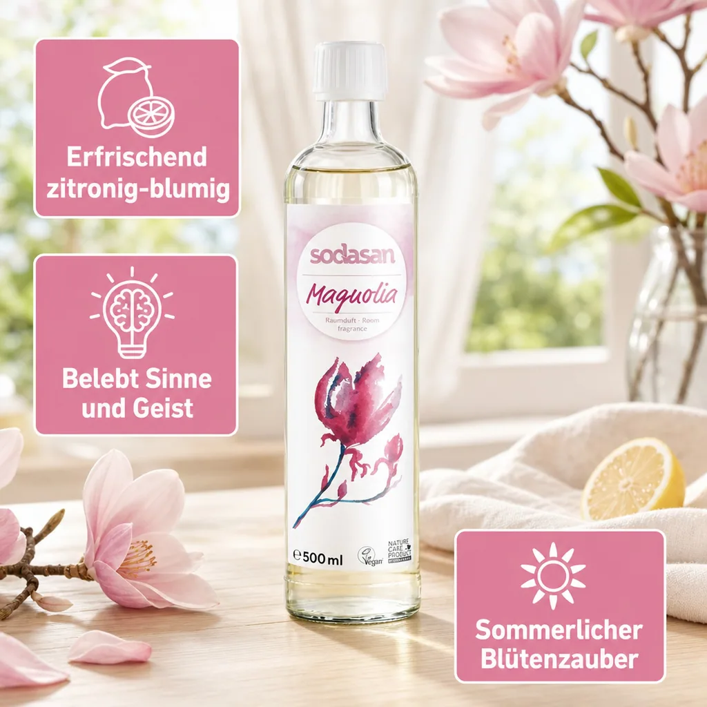 SODASAN Raumduft senses MAGNOLIE 500 ml Nachfüller